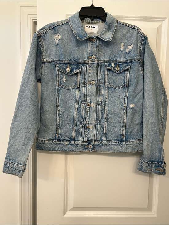 Old Navy Jackets & Blazers - Old Navy Light Blue Distressed Denim Jacket